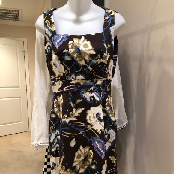 Antonio Melani Nw/o tags Brown floral dress sz 2 sleeveless - Picture 1 of 5